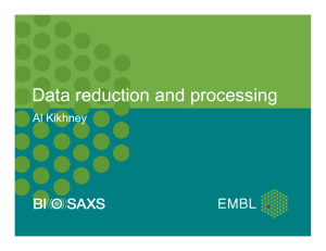 SAXS data reduction and processing