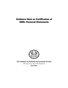 Guidance Note on Certification of XBRL Financial Statements