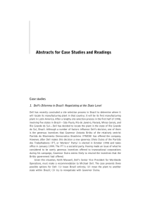 Abstracts for Case Studies and Readings