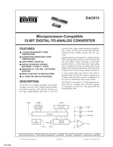 Microprocessor-Compatible 12-Bit D/A Converter