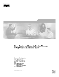 Cisco Router and Security Device Manager