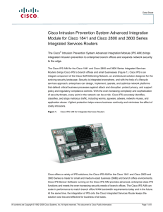 Cisco Intrusion Prevention System Advanced Integration Module for