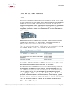 Cisco AIP SSC-5 for ASA 5505