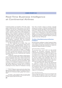 Real-Time Business Intelligence at Continental Airlines