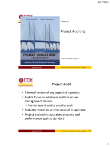 Project audit and Termination