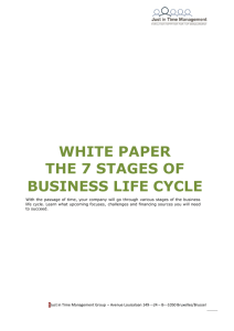WHITE PAPER THE 7 STAGES OF BUSINESS LIFE CYCLE
