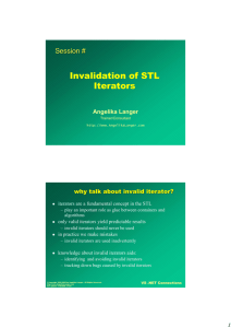 Invalidation of STL Iterators