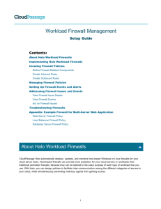 Managing Workload Firewalls with CloudPassage Halo