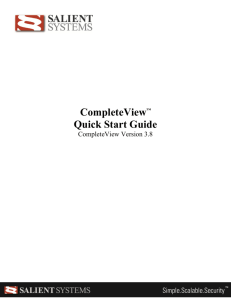 CompleteView™ Quick Start Guide