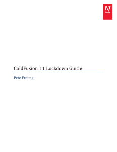 ColdFusion 11 Lockdown Guide