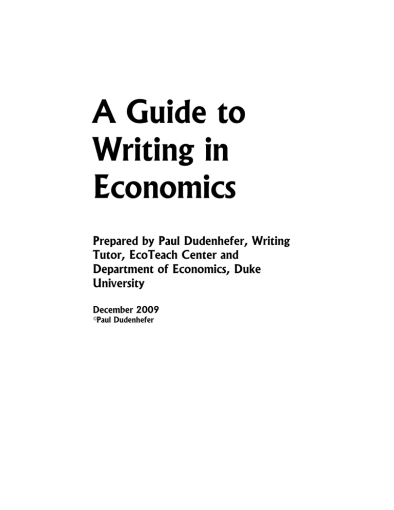 economics essay writing tips