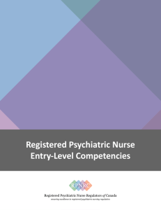 RPN Entry Level Competencies - Registered Psychiatric Nurses of