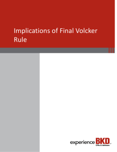 Implications of Final Volcker Rule
