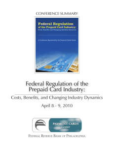 Federal Regulation of the Prepaid Card Industry