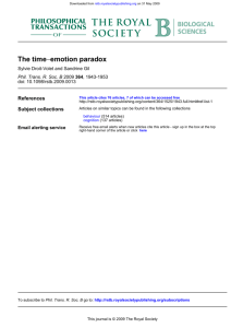 PDF: Time Emotion Paradox 2009