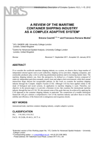 A Review of the Maritime Container Shipping Industry as a