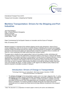 Maritime Transportation: Drivers for the Shipping and Port