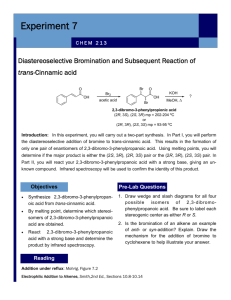 CHEM 213 Exp 7 Diastereotopic bromination