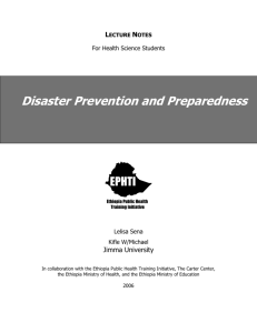 Disaster Prevention and Preparedness