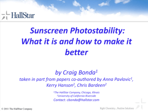 Sunscreen Photostability: What it is and how to make it better