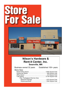 Nilson's Hardware & Rent-it Center, Inc.