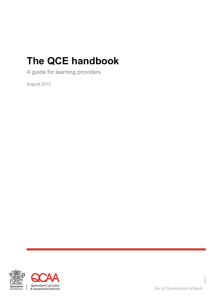 The QCE handbook: A guide for learning providers