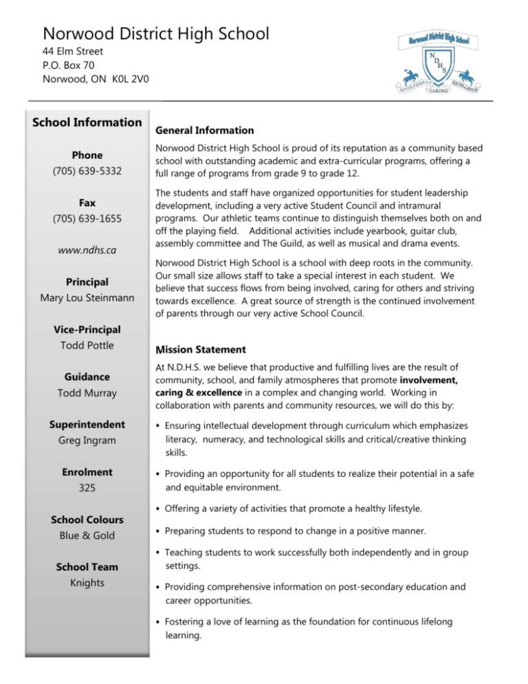 Norwood District High School