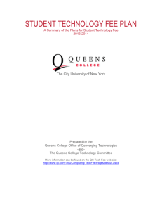 Queens College Student Technology Fee PlanQ