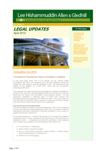 legal updates - Lee Hishammuddin Allen & Gledhill