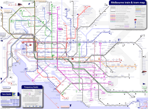 Melbourne train & tram map