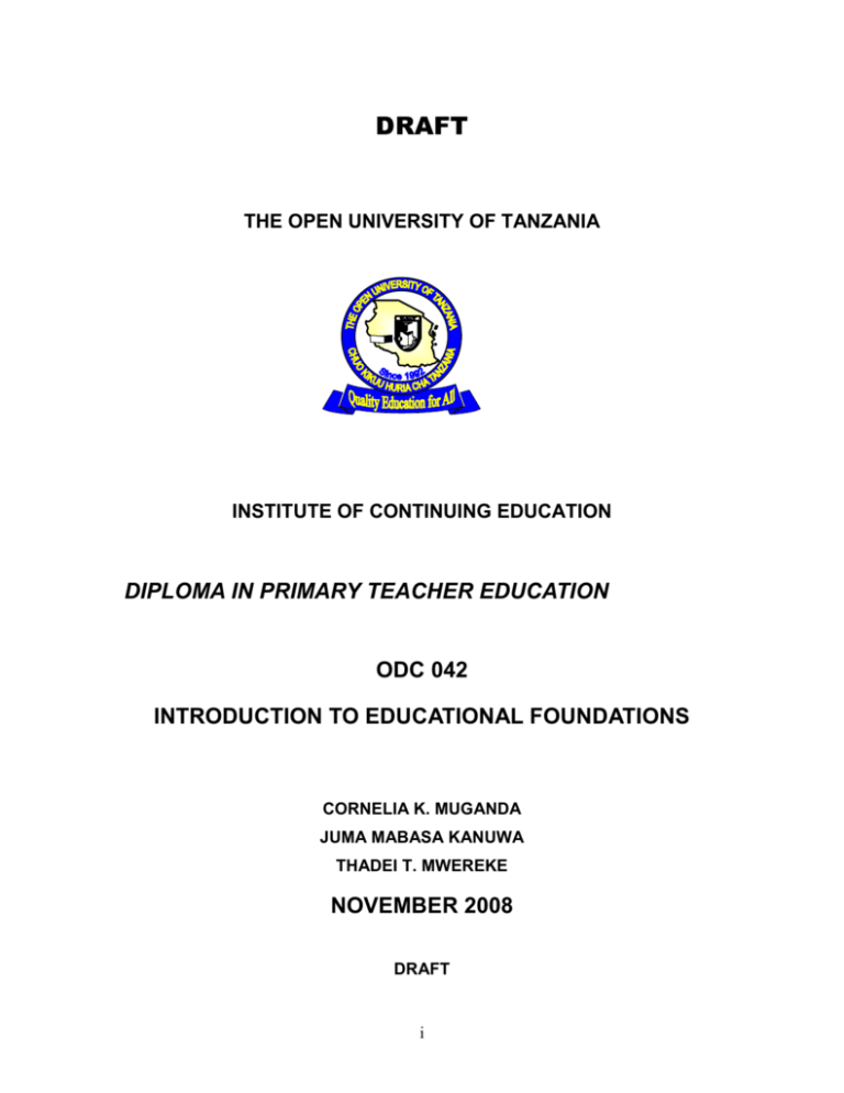 open university of tanzania research proposal format