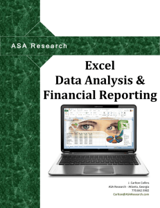 Excel Data & Fin Reporting