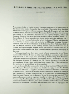 POST-WAR PHILIPPINE FICTION IN ENGLISH