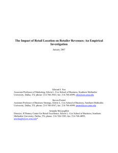 The Impact of Retail Location on Retailer Revenues: An