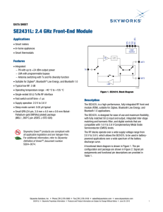 SE2431L: 2.4 GHz Front-End Module