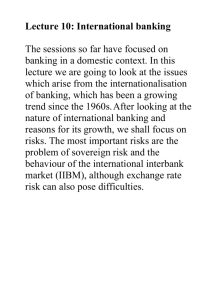 Lecture 7: International banking