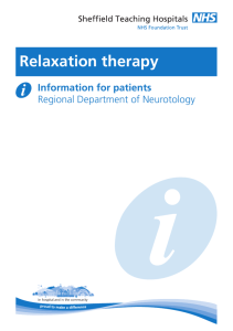 Relaxation therapy - Sheffield Teaching Hospitals NHS Foundation
