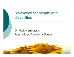 Relaxation for people with disabilities