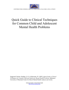 Quick Guide to Clinical Techniques for Common Child and