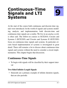 Continuous-Time Signals and LTI Systems
