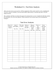 Worksheet 8.1, Test Error Analysis