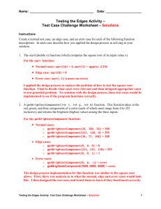 Test Case Challenge Worksheet