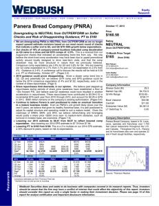 Panera Bread Company (PNRA)