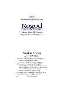 Weighted Average Cost of Capital