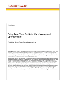 Going Real-Time for Data Warehousing and