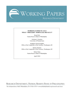 'Triggers' Mortgage Default - Federal Reserve Bank of Philadelphia