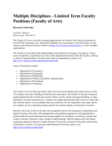 Multiple Disciplines - Limited Term Faculty Positions (Faculty of Arts)