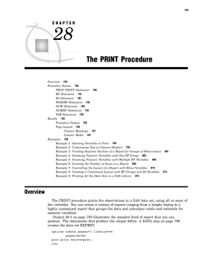 The PRINT Procedure