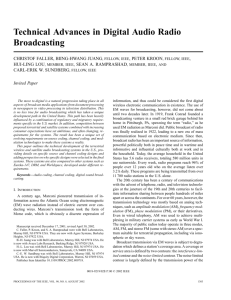 Technical advances in digital audio radio