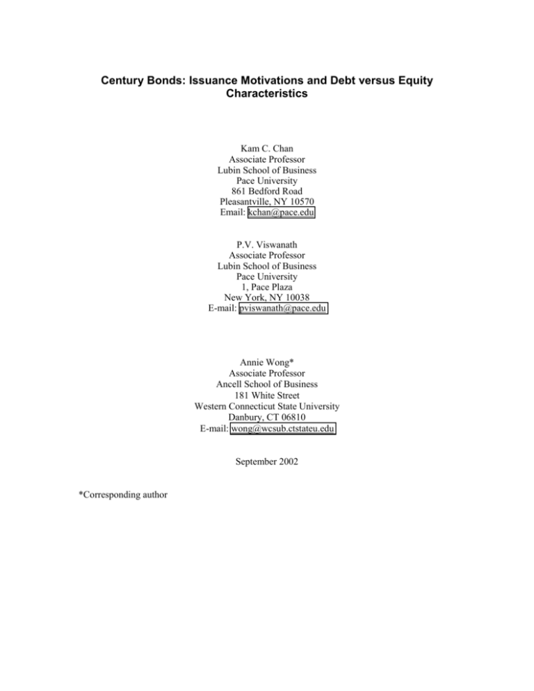 Century Bonds Pace University space